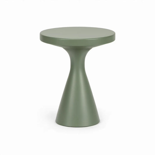 Mesa de Apoio Redonda Verde-sálvia em Polipropileno, 45 x 55 cm